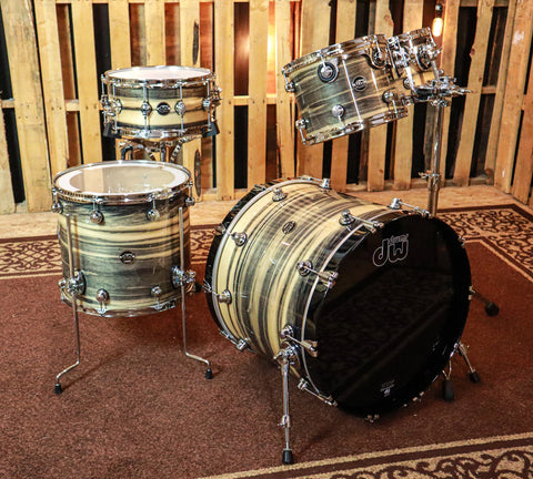 DW Exotic Performance Black Poplar Drum Set - 22,10,12,16,6.5x14 - SO#1157510