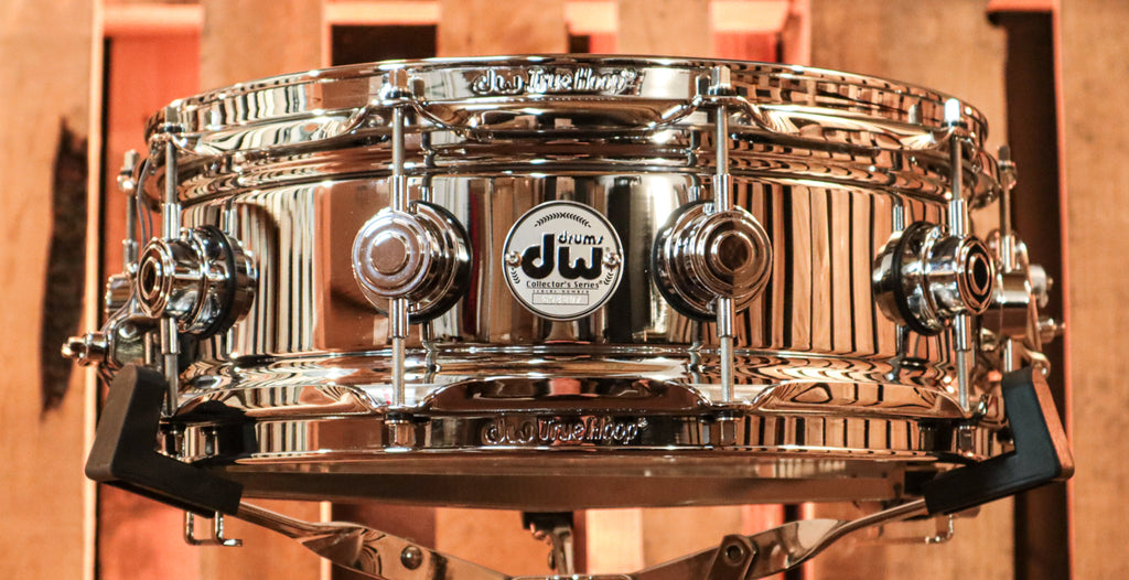 DW Collector's True-Sonic Chrome Over Brass 5x14 Snare Drum ...