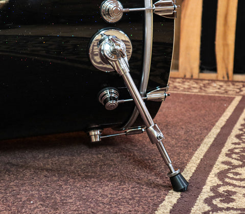 DW Performance Black Mirra Drum Set - 18x22,9x13,16x18,8x14