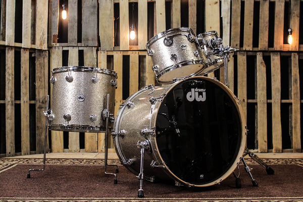 DW Collector's Maple Nickel Sparkle Glass Drum Set - 22, 10, 12, 16 - SO# 1121123