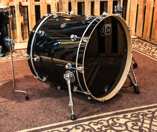 DW Performance Black Mirra Drum Set - 22,12,14