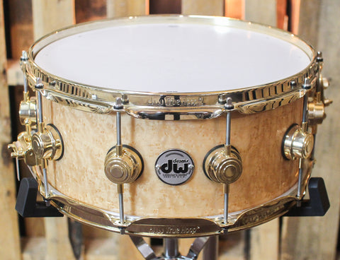 DW Collector's "10+6" Natural Birdseye Maple Snare Drum - SO#1096614 - 6x14