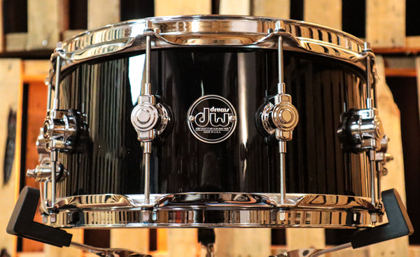 DW Performance Gloss Black Snare Drum - 6.5x14