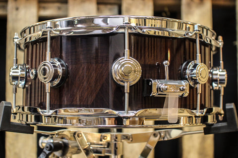 DW Collector's Natural Lacquer Over Escher Tessellation 5x14 Snare - SO#1119646