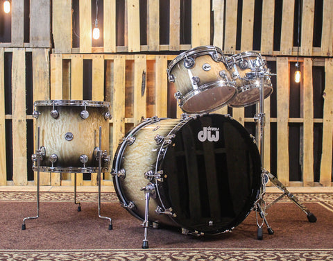 DW Collector's Candy Black Burst Over Quilted Maple Drum Set - SO#1160472