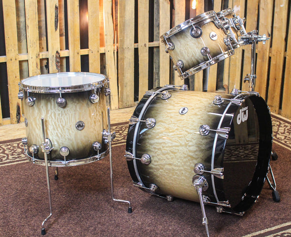 DW Collector's Candy Black Burst Over Quilted Maple Drum Set - SO#1160472