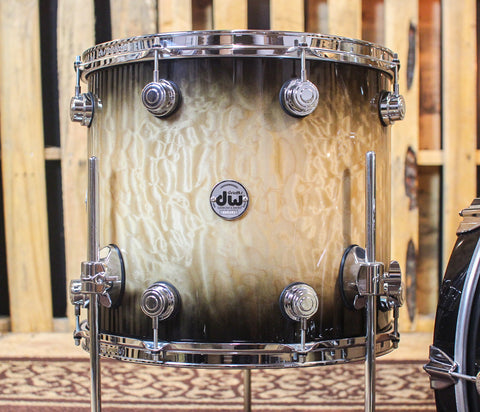 DW Collector's Candy Black Burst Over Quilted Maple Drum Set - SO#1160472