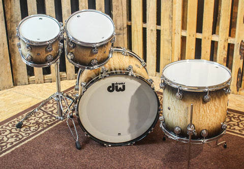 DW Collector's Candy Black Burst Over Quilted Maple Drum Set - SO#1160472