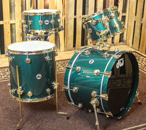 DW Collector's Cadillac Green Drum Set - 22,13,16,6.5x14 - SO#1169199