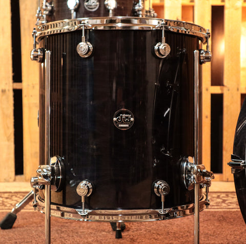 DW Performance Ebony Stain Drum Set - 14x22,12,16x16,6.5x14