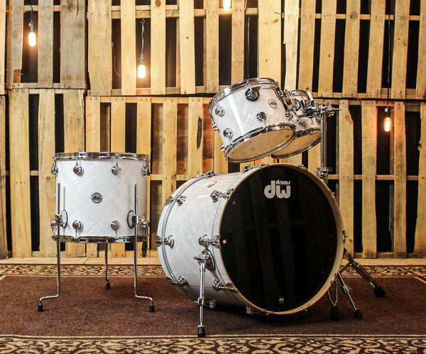 DW Collector's White Crystal Drum Set - 22,10,12,16 - SO#1184638