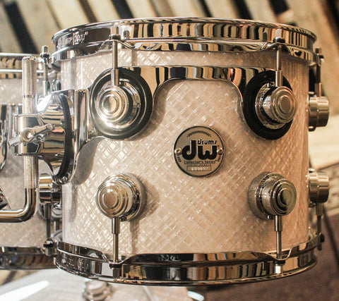 DW Collector's White Crystal Drum Set - 22,10,12,16 - SO#1184638