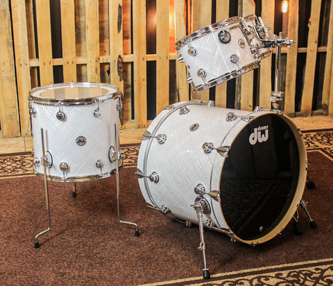 DW Collector's White Crystal Drum Set - 22,10,12,16 - SO#1184638