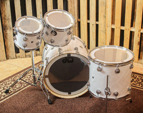 DW Collector's White Crystal Drum Set - 22,10,12,16 - SO#1184638