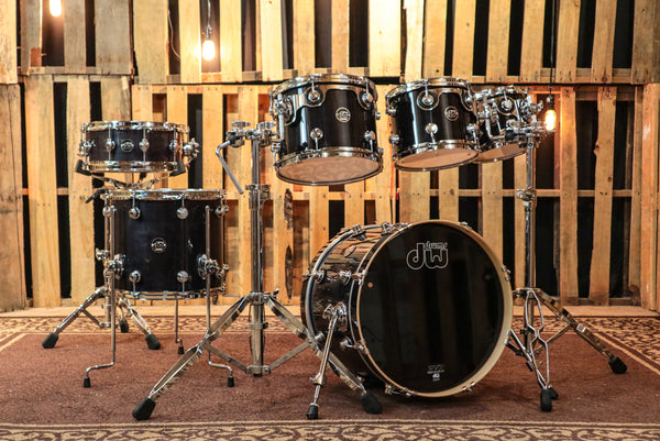 DW Performance Ebony Stain Drum Set - 14x18,7x8,8x10,9x12,12x14,5.5x14