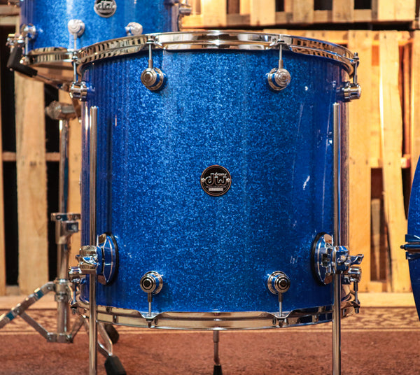 DW Performance Blue Sparkle Floor Tom - 16x18