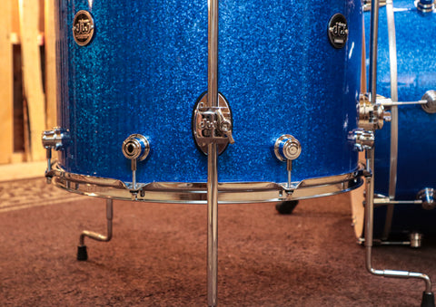 DW Performance Blue Sparkle Floor Tom - 16x18