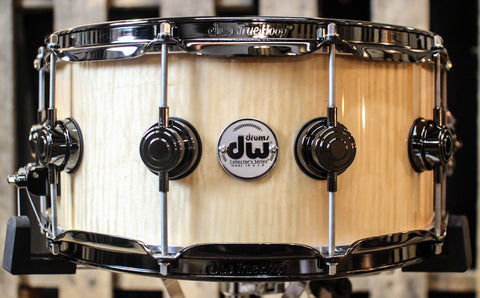 DW Collector's Curly Maple Exotic Cherry Shell HVLT 6.5x14 Snare - SO#1157709