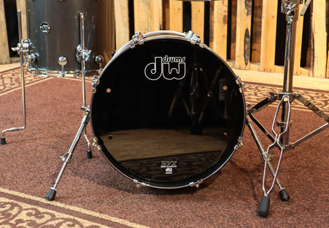DW Performance Maple Gun Metal Metallic Drum Set - 14x18,8x12,14x14