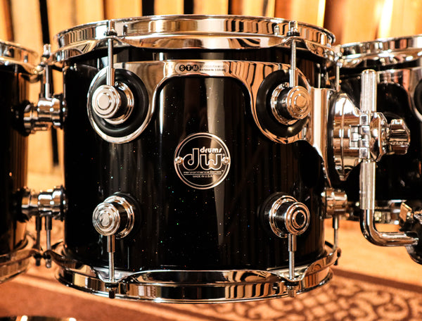 DW Performance Black Mirra Drum Set - 16x20,7x8,8x10,8x12,12x14,5.5x14