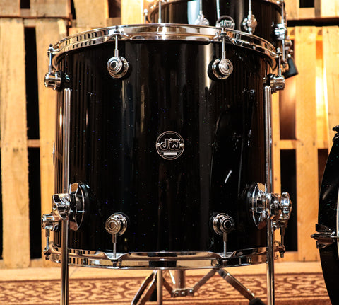 DW Performance Black Mirra Drum Set - 22,10,12,16,6.5x14