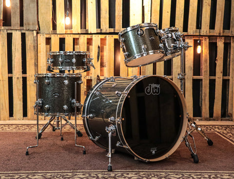 DW Performance Pewter Sparkle Drum Set - 18x22,8x10,9x12,12x14,5.5x14