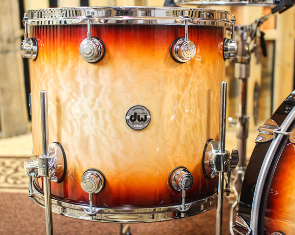 DW Collector's Red Burst Over Quilted Maple - 22,10,12,16,6.5x14 - SO#1134313