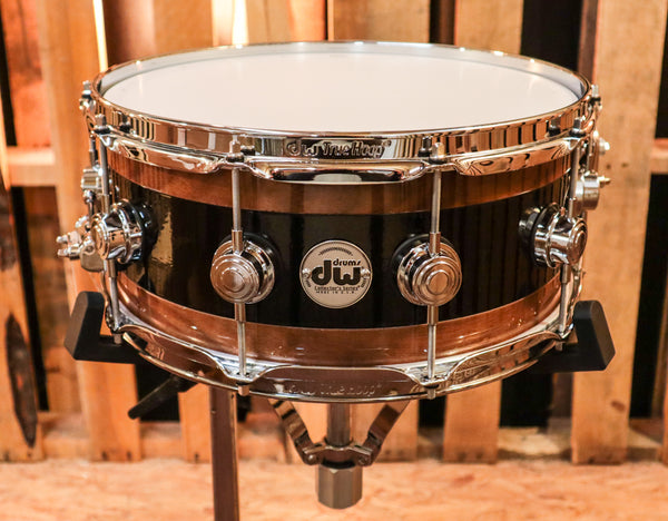 DW Collector's "Walnut/Black/Walnut" Reverse Edge Snare Drum - 14x6 - SO#1193561