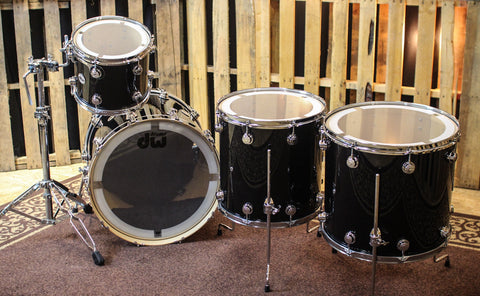 DW Collector's Maple VLT Gloss Black Drum Set - 22,12,16,18 - SO#1167899