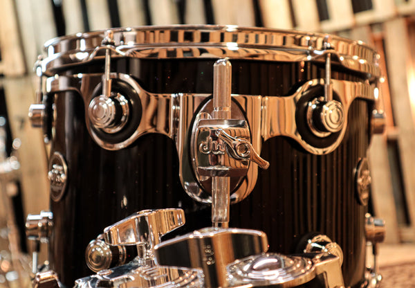 DW Performance Black Mirra Drum Set - 14x18,9x13,12x14