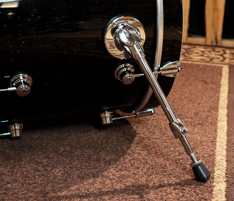 DW Performance Black Mirra Drum Set - 14x18,9x13,12x14