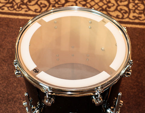 DW Performance Black Mirra Drum Set - 14x18,9x13,12x14