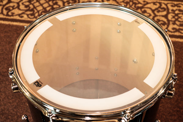 DW Performance Black Mirra Drum Set - 14x18,9x13,12x14