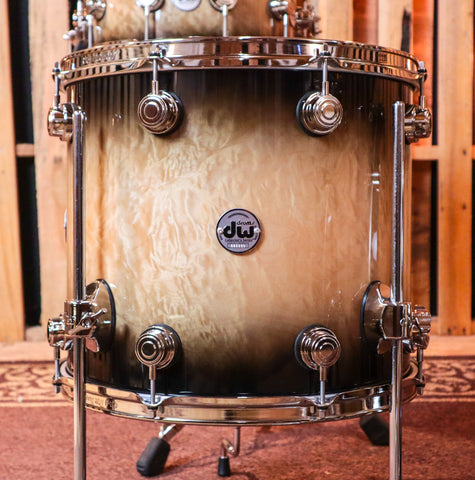 DW Collector's Candy Black Burst Over Quilted Maple Drum Set - SO#1134317