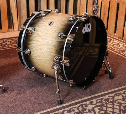 DW Collector's Candy Black Burst Over Quilted Maple Drum Set - SO#1134317