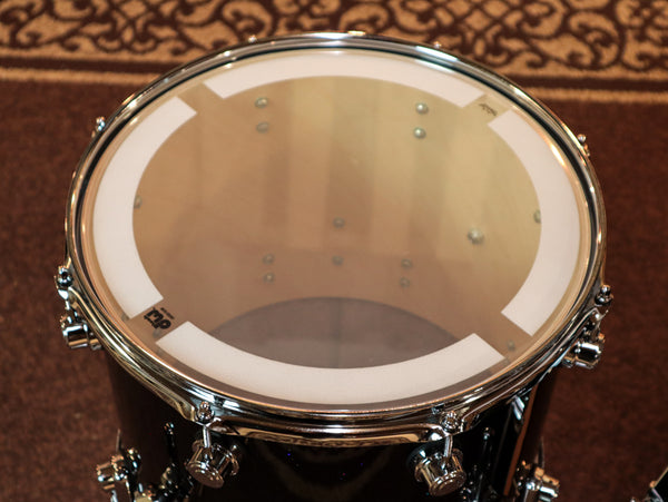 DW Performance Black Mirra Drum Set - 16x20,9x13,12x14