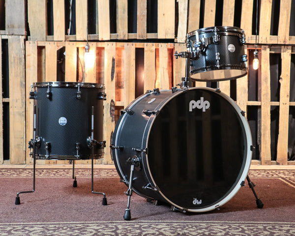 PDP Concept Maple 3pc Carbon Fiber Rock Drum Set - 14x24, 9x13, 16x16