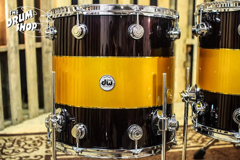 DW Collector's Series Drum Set Exotic Tri- Rally Stripe Graphic SO#1054875