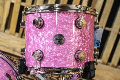 Contemporary Classic Transparent Light Purple Over Ultra White Marine Drum Set - 24, 13, 16, 18